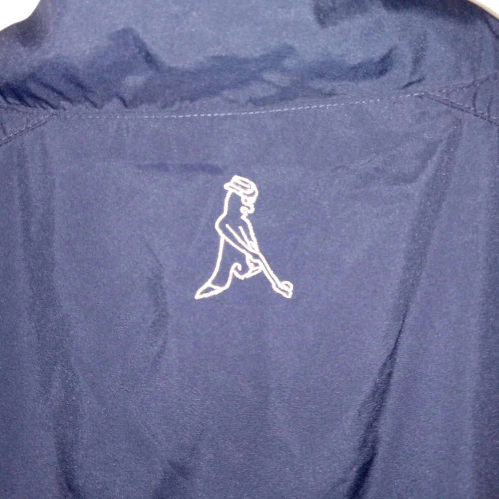 Ping Windbreaker Pullover 1/2 Snap Up Jacket Short Sleeve Men's Navy L Golf